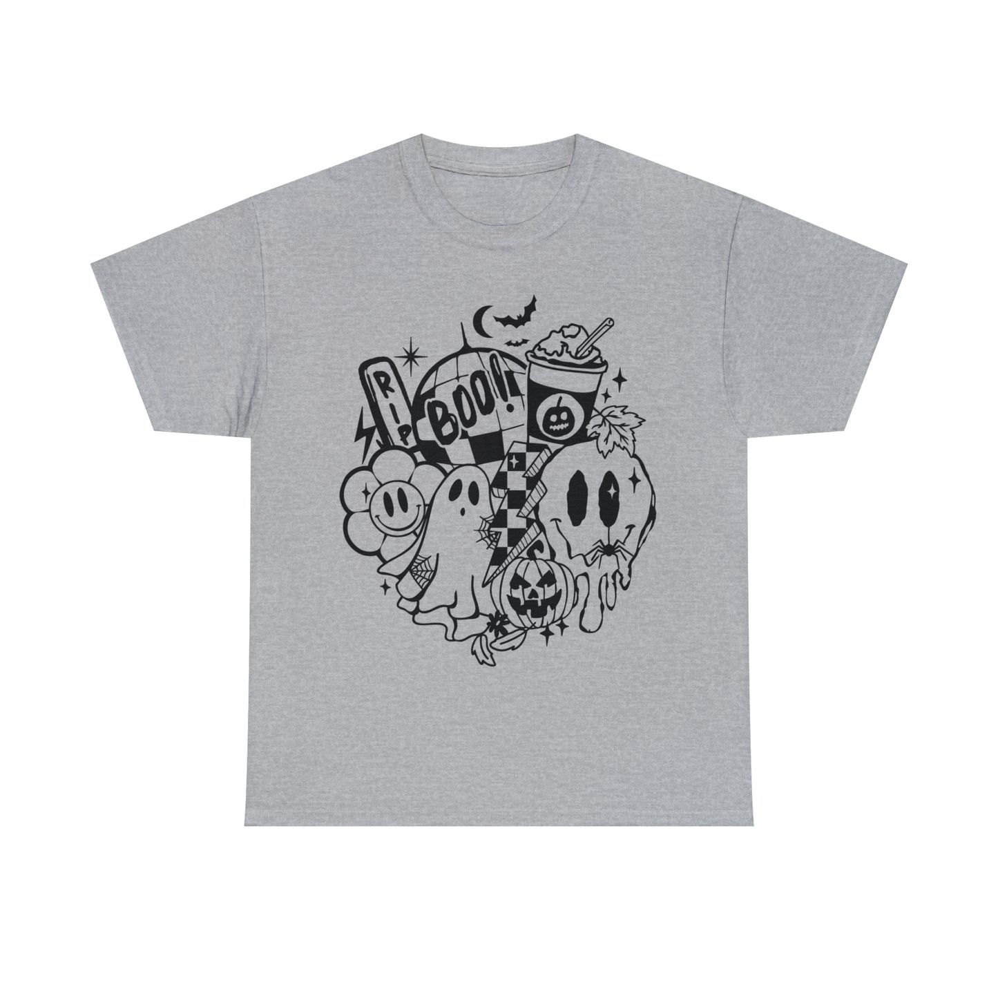 Retro Groovy Halloween (front) - Unisex T-shirt