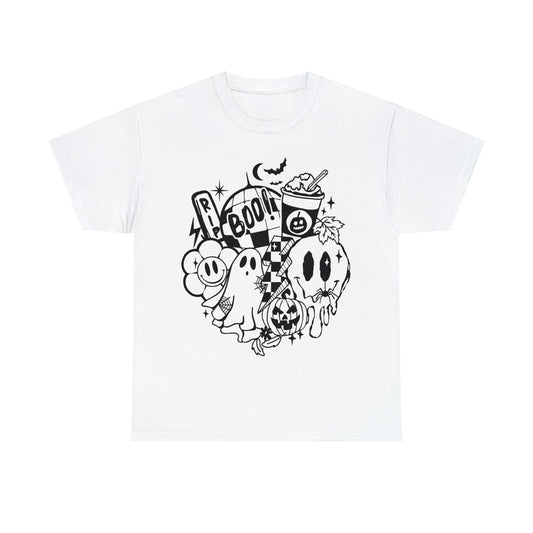 Retro Groovy Halloween (front) - Unisex T-shirt