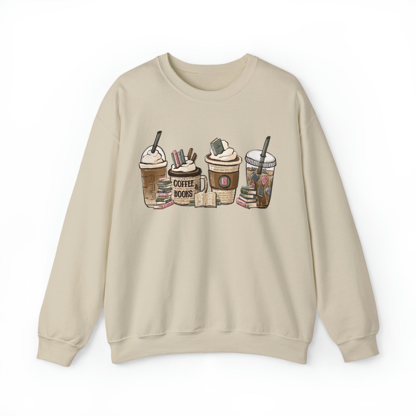 Coffee and Books Crewneck Sweatshirt