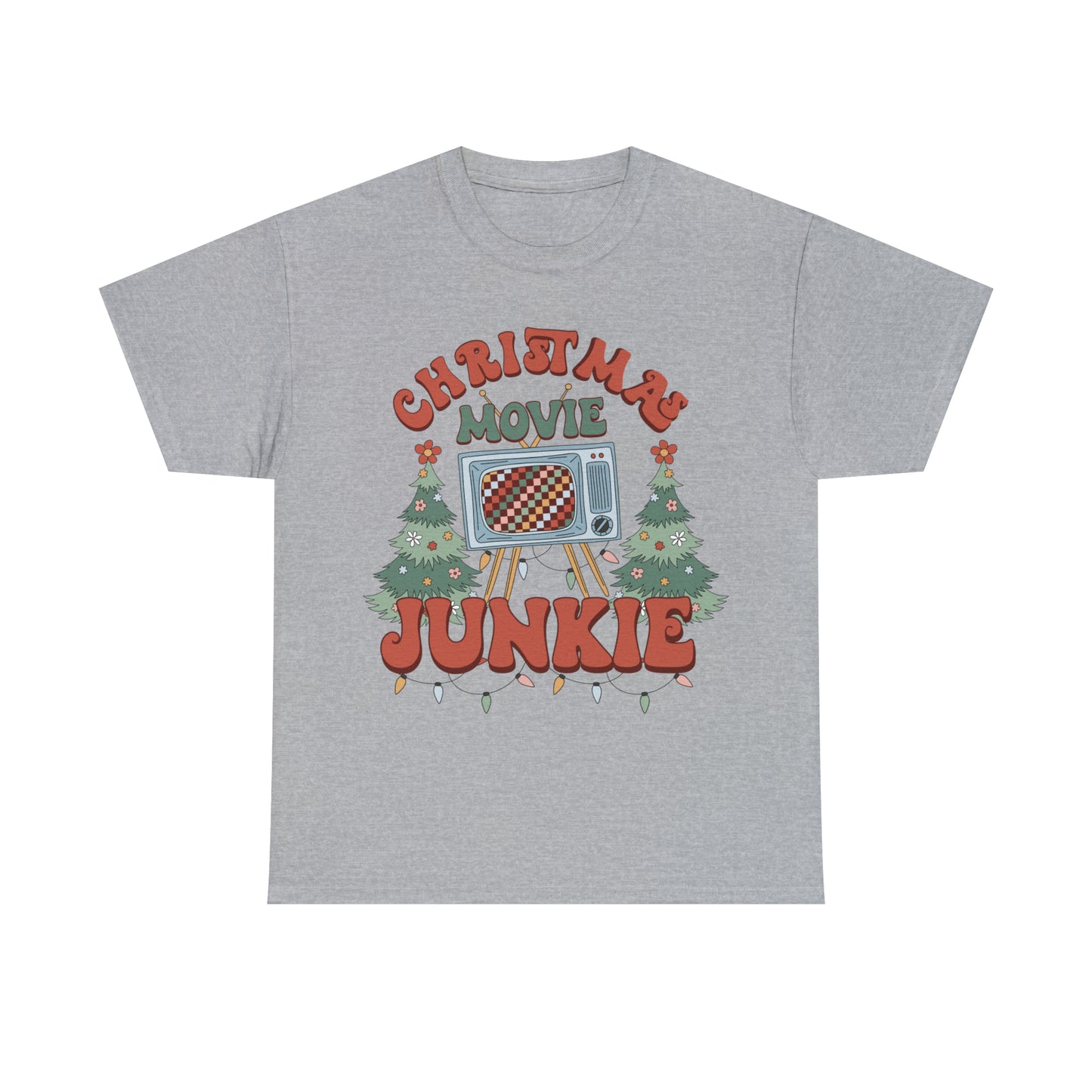 Christmas Movie Junkie (front) - Unisex T-shirt