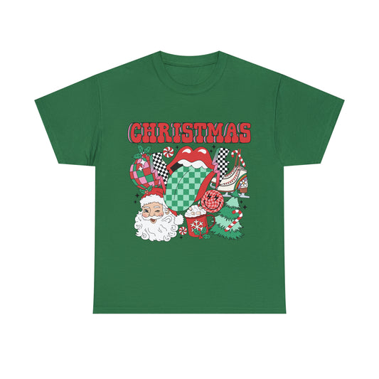 Retro Groovy Christmas (front) - Unisex T-shirt